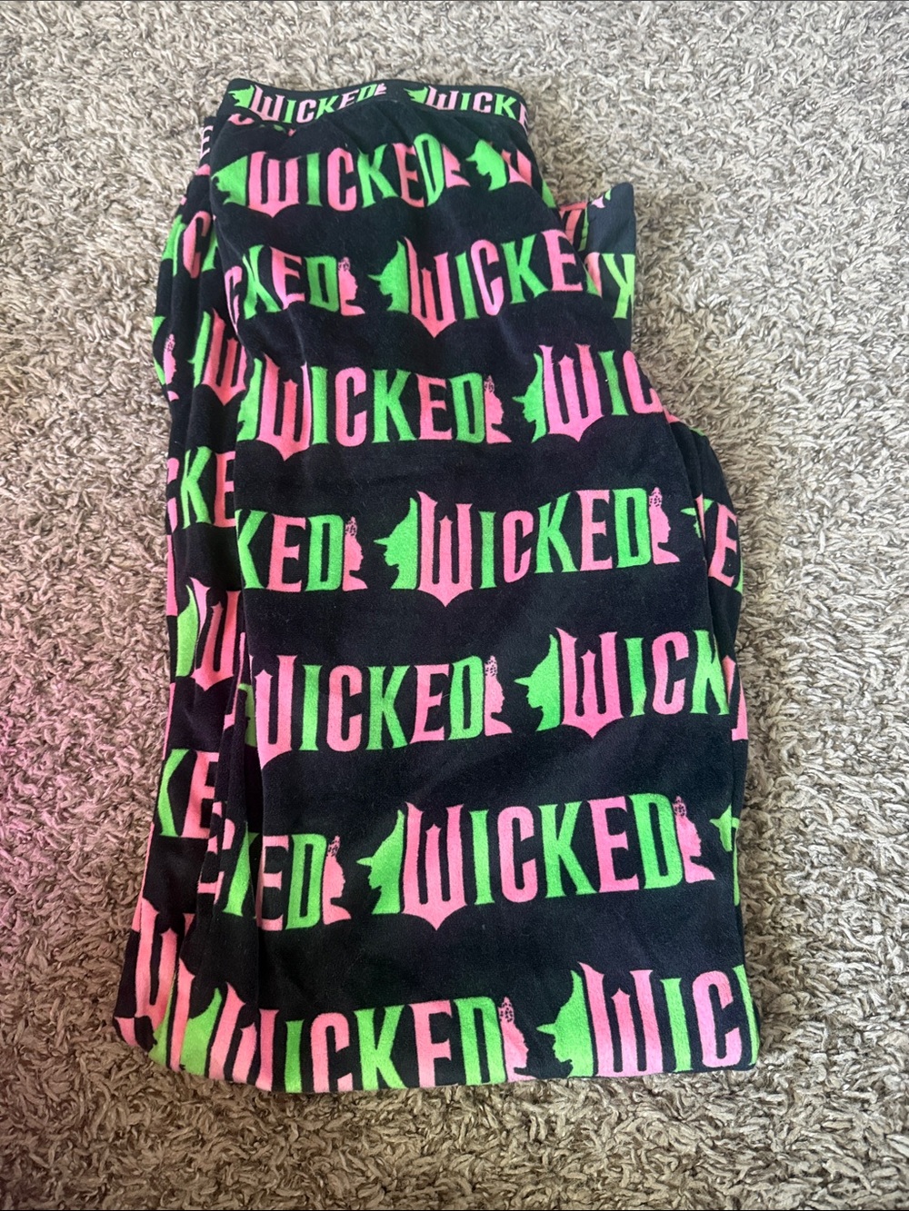 Wicked Logo Print Women’s Skirt - Black with Pink & Green